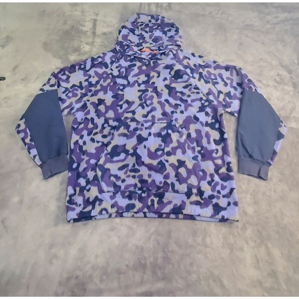 Merrell Mens Sz L Hike Logo Pullover Hoodie Camo Purple Gorpcore Outdoors C13